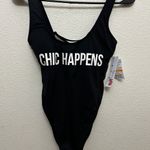 The Bikini Lab NWT women’s Chic Happens‎ one piece black swimsuit size small Photo 1