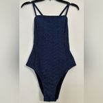 Cupshe Blue Textured One Piece Swimsuit with Scoop Neckline Photo 2