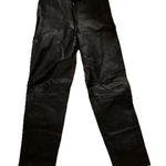 Bagatelle  Women’s Leather Pants Size 8 Black High Rise Straight Leg Fully Lined Photo 0