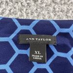 Ann Taylor  Long Sleeve Blouse Top Geometric Career Office Preppy Women's‎ XL Photo 4