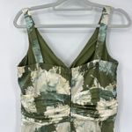 Vtg Y2K R&K Originals Babydoll Midi Dress 10 Cottage Floral Satin Ruched Flowy Green Photo 13