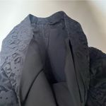 Cynthia Steffe Women’s  V-Neck Lace With Leather Trim Black Dress Size 12 Photo 8