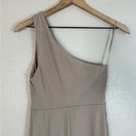 Birdy Grey NEW Kira Bridesmaid Dress With Slit In Chiffon Taupe size XS $105 Photo 9