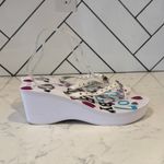 Guess  Hearts white Platform Flip Flop size 10 silver accent hearts Y2K baddie Photo 2