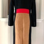 Avec Les Filles NEW ColorBlock Trench Coat, Black Red Camel Size S Retail $500 Photo 3