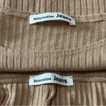 Reformation  Jeans Size S Marble Tan 2 Two Piece Ribbed Wesley T-Shirt Short Set Photo 5