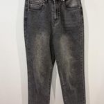 Cotton On  91 Straight Leg Jeans Black Size 4 Raw Hem Photo 0
