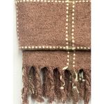 Maurice's  Scarf Womens Sweater Knit Fringe Rust Cream Soft One Sz 25”x 74” Photo 4