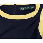 Ralph Lauren Lauren Navy Yellow Sleeveless Athleisure Midi Tennis Dress Size 0 Photo 2