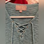 Victory for Her Sportswear Knit Pullover, Long Sleeve Tunic Length Sweater Teal Green Size L Photo 3