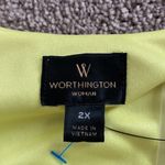 Worthington  Lemon Lime Yellow Dress SIZE 2X Photo 1
