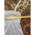 Vintage Style Lavender Nylon Lace Empire Waist Maxi Nightgown Slip Dress Small White Size M Photo 2