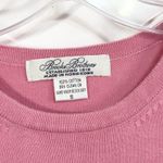 Brooks Brothers Small Top Cotton Knit Short Sleeve Crew Neck Pink 1377 Photo 2