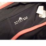 Adidas NEW women's small black/pink 3-stripe capri yoga pants MSRP $64.99 Photo 2