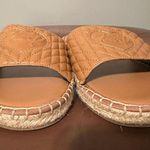 Karl Lagerfeld  Paris Slides Tan Raffia Sandals Size 9.5 Photo 3