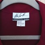 The Look Randolph Duke Womens Silk Blouse Size 16 Burgundy Ruched Office Siren Red Photo 3