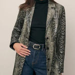 Reformation NWT  x Veda Crosby Snake Print Longline Blazer Coat Photo 0