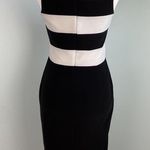 Joseph Ribkoff Sheath Dress Black White Dress Geometric High Neck Sz 4 Photo 7