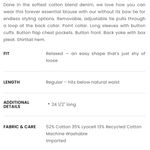 Loft  Blue Denim Button Down Shirt with detachable tie. Size PM. NWT Photo 4