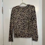 Caslon  Raglan Sleeve Wool & Cashmere Cheetah Print Sweater Photo 3