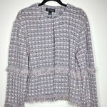St. John NEW  Jacket Size 12 Women's Textural Powder Tweed Jacket Pink Vogue 2017 Photo 1
