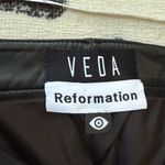 New Reformation x Veda Cynthia Black 100% Lamb Leather Straight leg pants 4 Photo 4