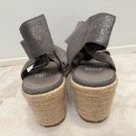 Eileen Fisher Willow Espadrille Wedge- Pewter Starry Metallic Suede Photo 2