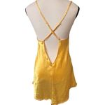 Frederick's of Hollywood Y2K 2000's rare vintage  yellow lace slip dress S/M Photo 4