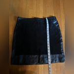 M&S Autograph Mixed Suede and Leather Black Mini Skirt, Size 8 Photo 3