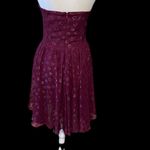 Guess LA size 8 strapless sheer lined purple dress with full skirt EUC Purple Photo 3