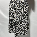 ZARA Daisy Printed Rib Tiered Hem Short Sleeve Dress Black White Size Medium Photo 10