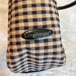 Longaberger  Homestead Checked Plaid Shoulder bag Purse tan black double handle Photo 3