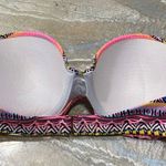 Victoria's Secret Victoria’s Secret Bikini Top Size 32C Bandeau Strapless Underwire Tribal  Photo 1
