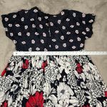 Blank London Floral Print Dress Trudie Tunic Casual Mini Dress Large Summer Sun Blue Photo 9