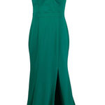 AQUA  Strappy Sleeveless A-Line Evening Gown Colorful Green Size 4 Formal Dress Photo 0