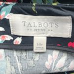 Talbots Gray Floral Skirt 98% Cotton Womans Size 14 petite Photo 2