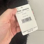 Free People  Women’s Medium Icing Black Vneck Fuzzy Sweater New Photo 2