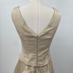 Vintage 90s Evening Gown Full Skirt Iridescent Organza High Neck Metallic Gold Size XS Photo 6