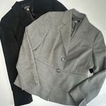 Two Kasper Blazer Women's Polyester Blazers, Gray and Black, Sz: 6 (b42) Photo 0