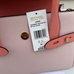 Michael Kors Carmen Medium Color-Block Saffiano Leather Belted Satchel Photo 9