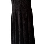 Maurice's Vintage 90s Crushed Velvet Maxi Dress Black Whimsigoth Witchy Grunge L Size 00 Photo 0