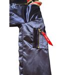 CHRLDR 100% Satin Bomber Jacket with Embroidered Chinese Dragon Blue Size M Photo 6