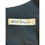 Vintage Adele Simpson Black V Neck Long Sleeve Bow Rhinestone Midi Dress Size 10 Photo 6