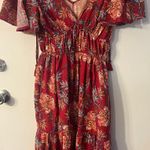 Band Of The Free Abilene V Neck Floral Maxi Dress BoHo Sz Small NWT Photo 2