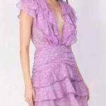 NEW Sabina Musayev Nogatin Fairy Prairie Lilac Mini Dress Size M Retail $380 Size M Photo 1