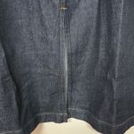 J.Crew Women's Denim Jean Skirt Size 24 Dark Wash Gold Button Pockets Midi NWT Photo 2