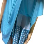 Hula Honey Blue Polka Dot Halter Tie Layered Tankini Top Womens Plus Size 3X Photo 4