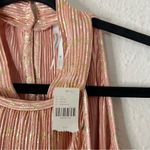 Anthropologie  Vickie Pink Metallic Halter Top NEW Size XL Photo 7