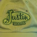 Justin Boots  Hat Yellow Green with Rhinestones Photo 5