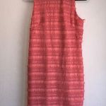 J.Crew Sleeveless Textured Coral Dress Fringe Size 2 fiesta beach wedding guest Photo 0